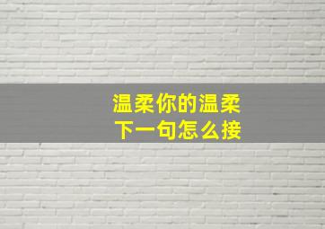 温柔你的温柔 下一句怎么接